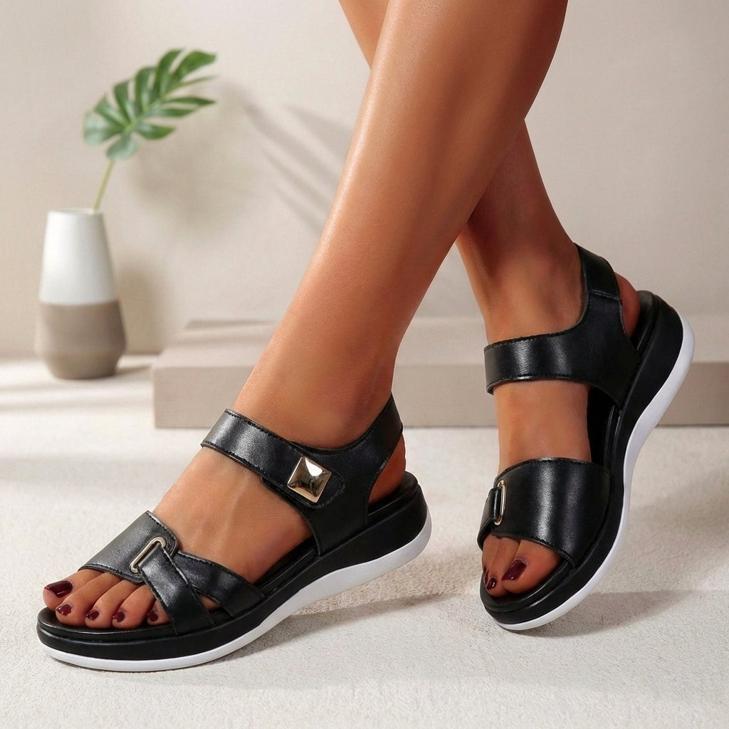 Women's Platform Sandals | Adjustable Strap-3