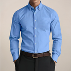 Men's Classic Cotton Button-Up Shirt | Timeless Long Sleeve Casual Dress Shirt 2
