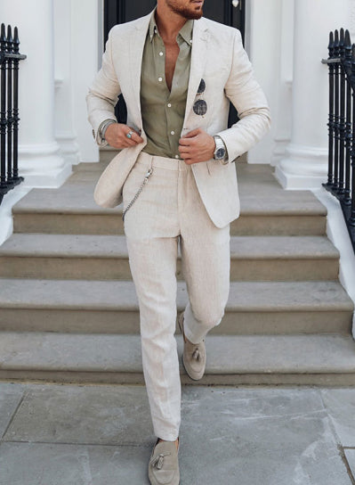 Men's Lightweight Linen Blend Suit | Stylish Summer Wedding Attire 2