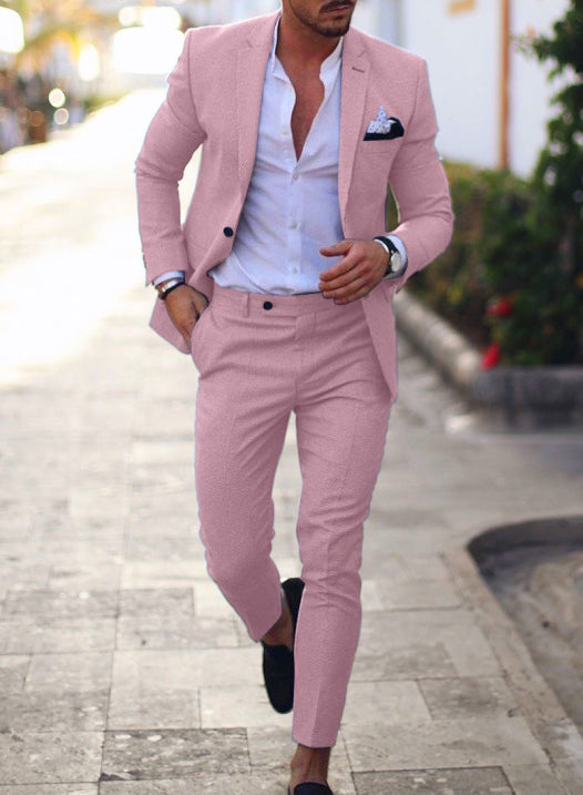 Men's Lightweight Linen Blend Suit | Stylish Summer Wedding Attire 6