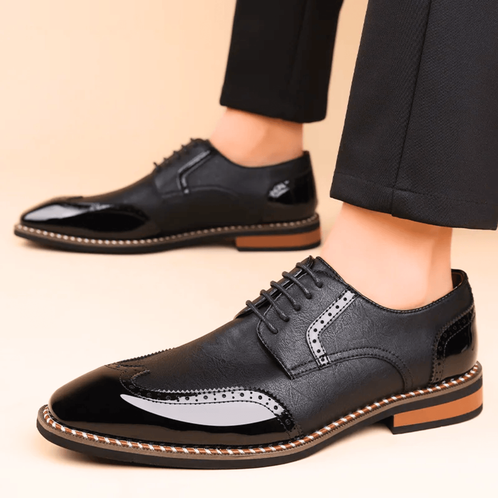 Mens Oxford Brogue Shoes | Wingtip Two-Tone-16