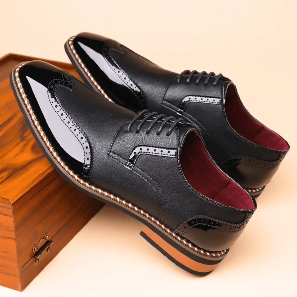 Mens Oxford Brogue Shoes | Wingtip Two-Tone-9