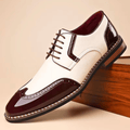Mens Oxford Brogue Shoes | Wingtip Two-Tone-1