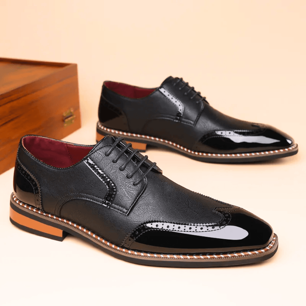 Mens Oxford Brogue Shoes | Wingtip Two-Tone-8