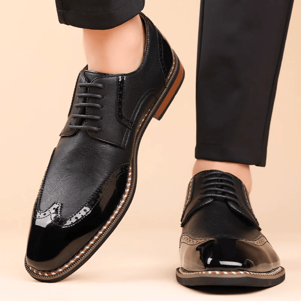 Mens Oxford Brogue Shoes | Wingtip Two-Tone-17