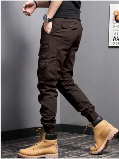 Mens Cargo Pants | Tapered Fit Wide Leg-1