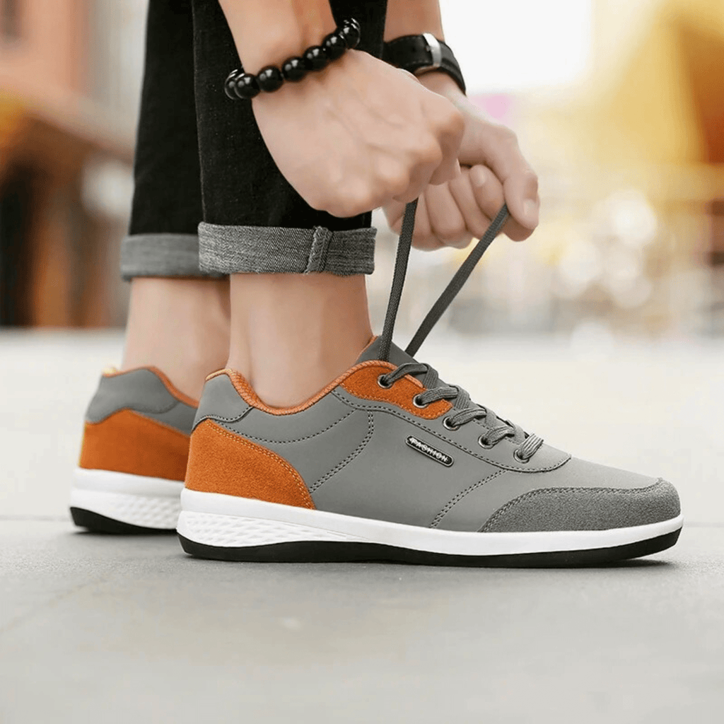 Women's Casual Sneaker | Lace-Up White Brown-15