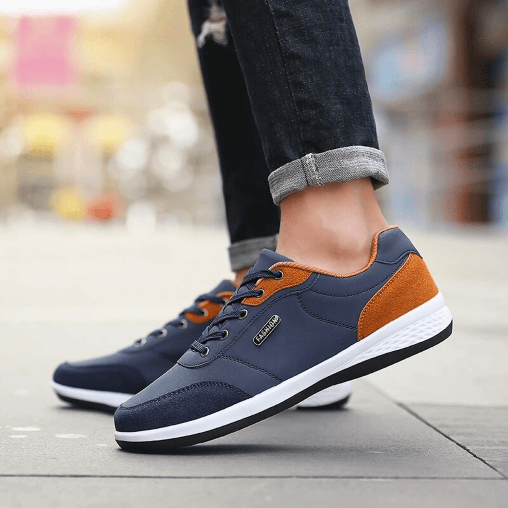 Women's Casual Sneaker | Lace-Up White Brown-13