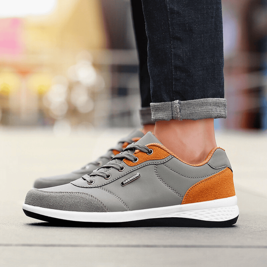 Women's Casual Sneaker | Lace-Up White Brown-16