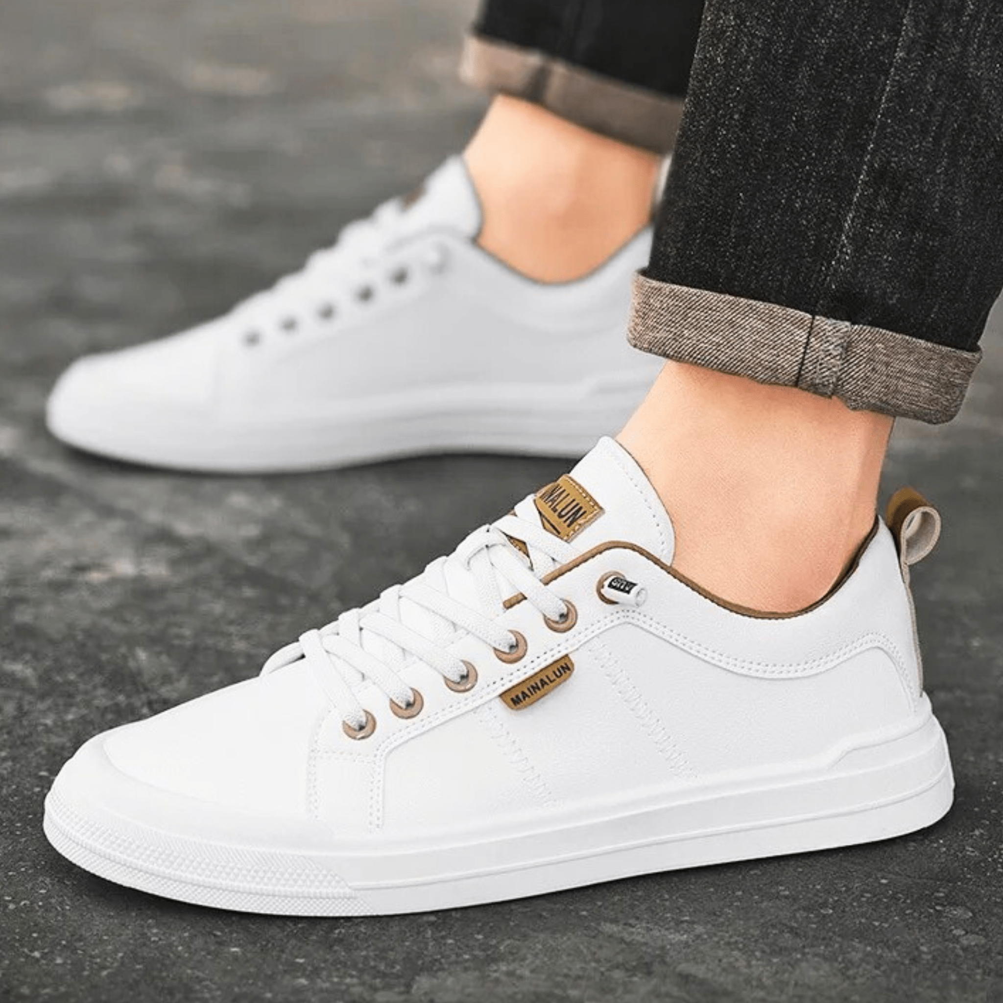 Women's Casual White Sneaker | Lace-Up-3