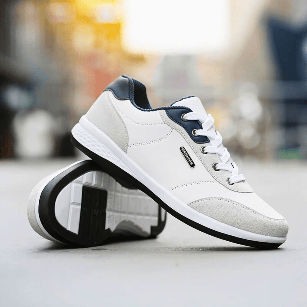 Women's Casual Sneaker | Lace-Up White Brown-8