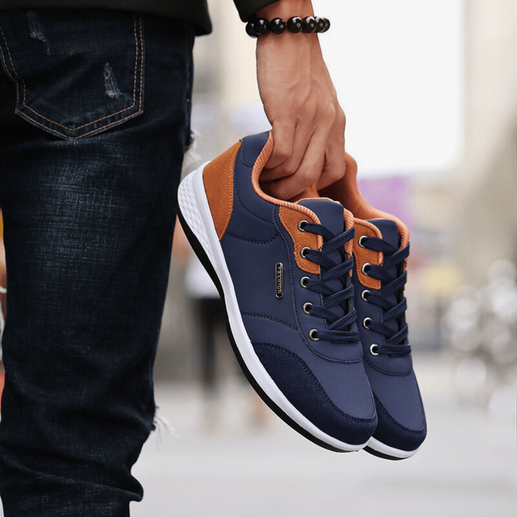Women's Casual Sneaker | Lace-Up White Brown-12