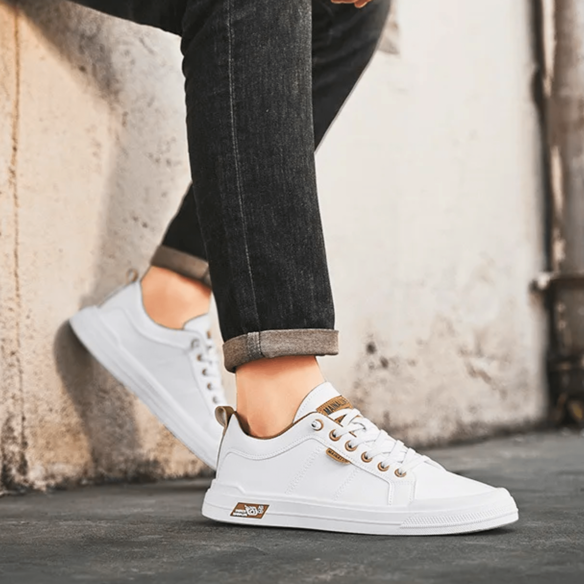 Women's Casual White Sneaker | Lace-Up-4