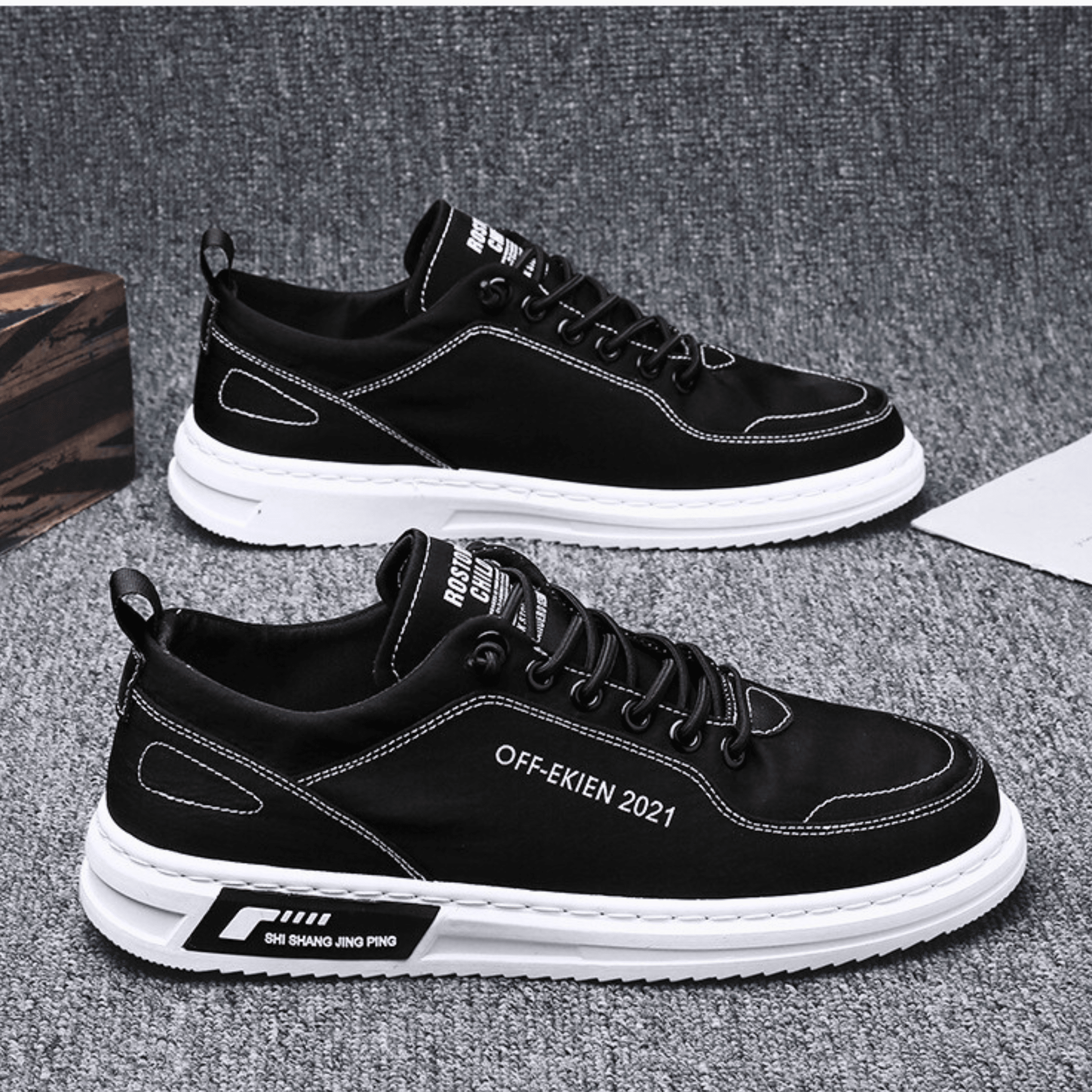 Mens Casual Sneaker | Lace-Up Green-9