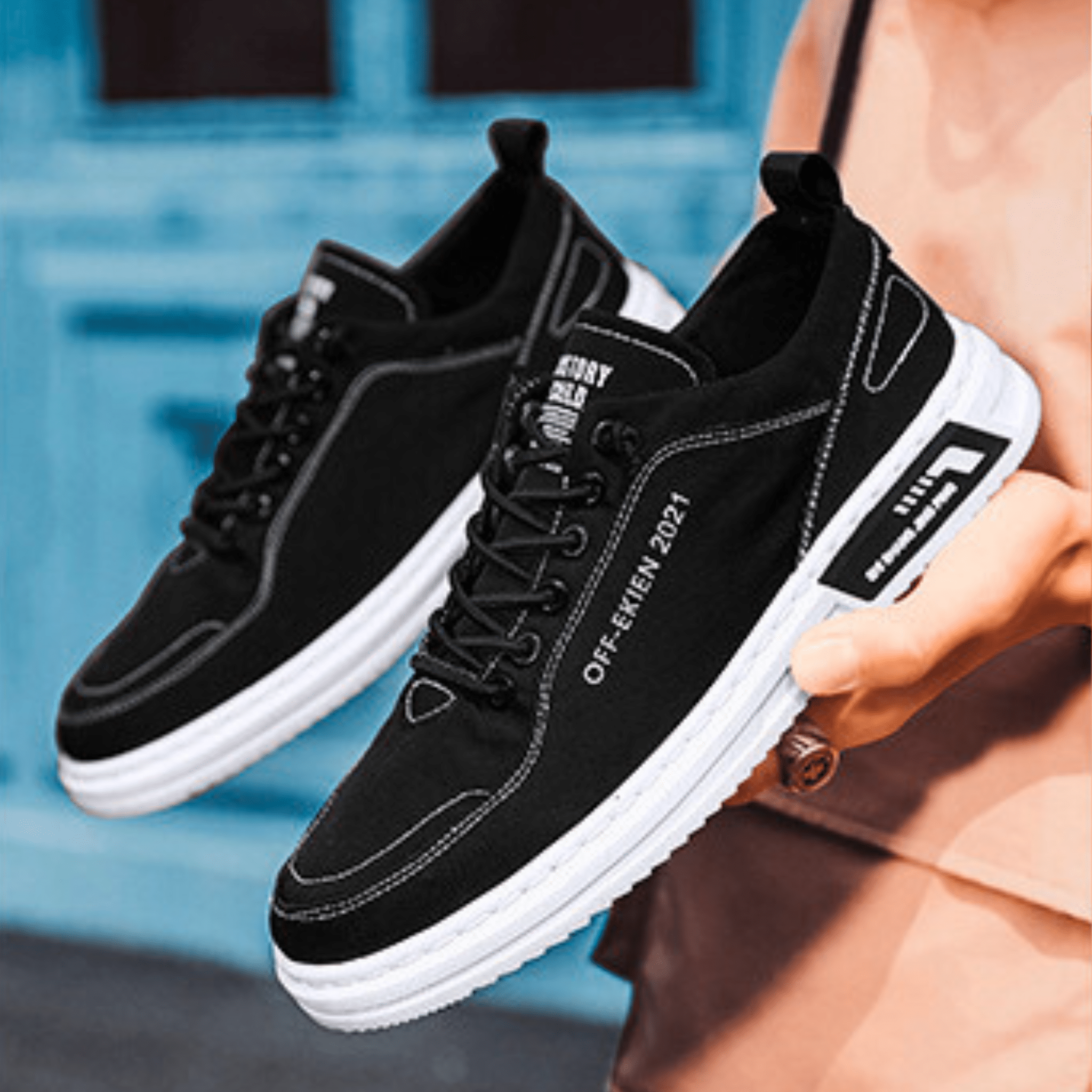 Mens Casual Sneaker | Lace-Up Green-16