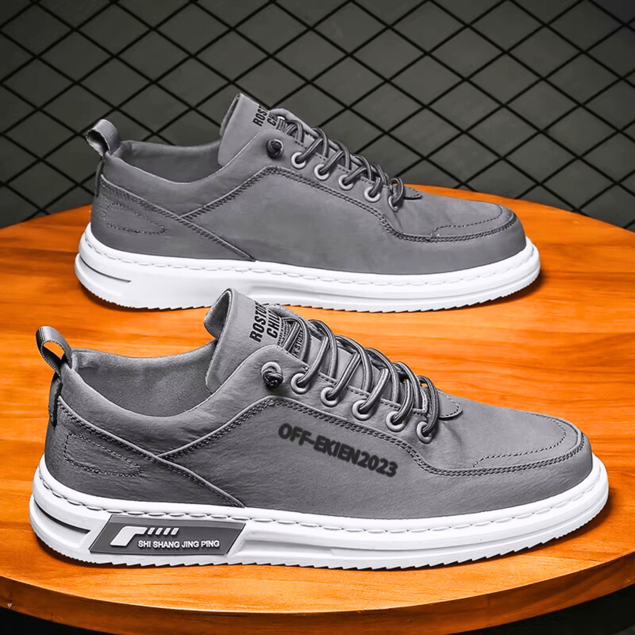 Mens Casual Sneaker | Lace-Up Green-5