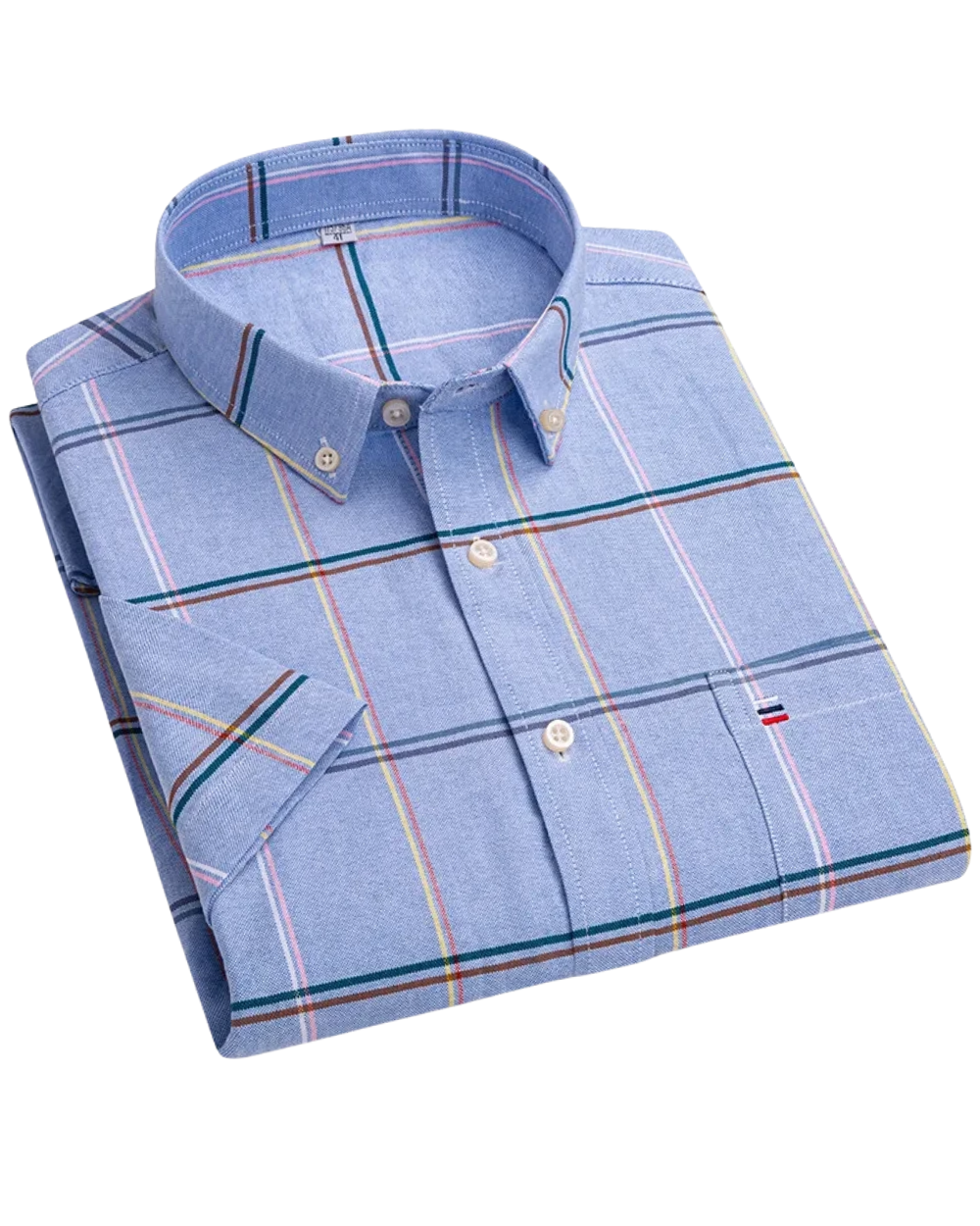 Mens Striped Short Sleeve Shirt | Casual-7