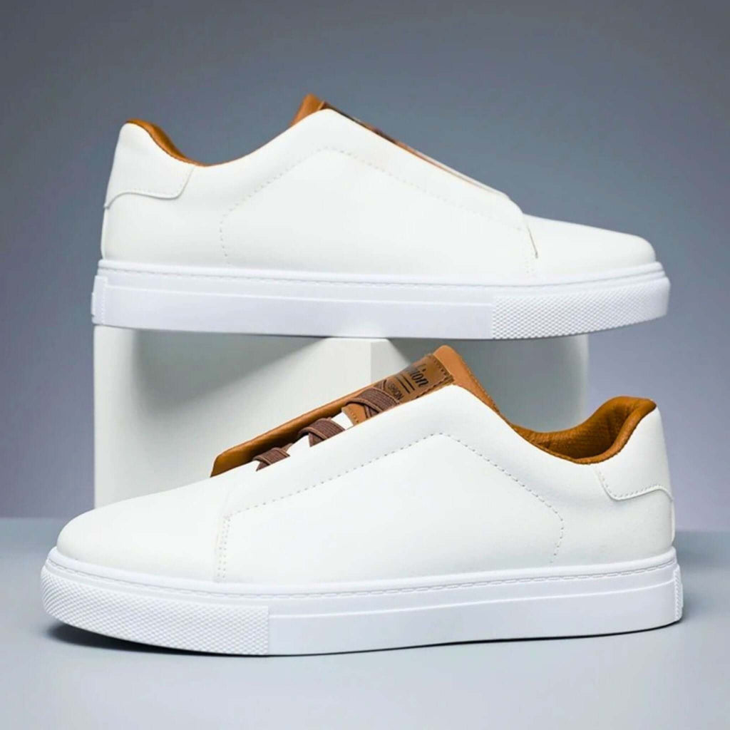 Mens Casual Sneaker | Navy White Low Top-5