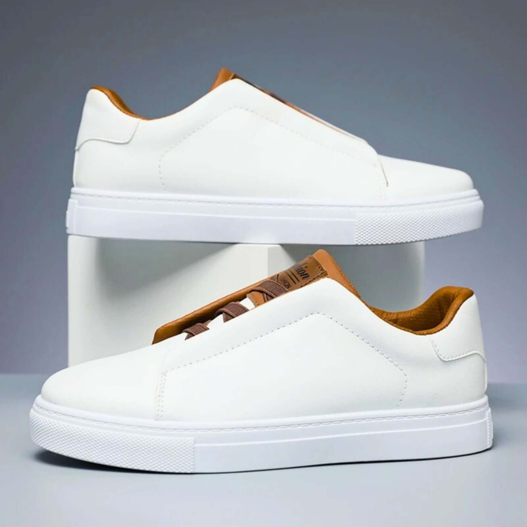 Mens Casual Sneaker | Navy White Low Top-5