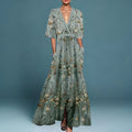 Women's Floral Maxi Dress | Elegant Lightweight Summer Gown 0