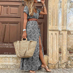 Women's Lightweight Boho Maxi Dress | Elegant Summer Style with Gathered Waist 2