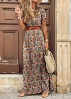 Women's Lightweight Boho Maxi Dress | Elegant Summer Style with Gathered Waist 4