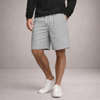 Men's drawstring pinstripe summer shorts