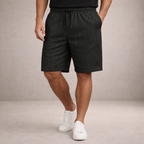 Men's drawstring pinstripe summer shorts