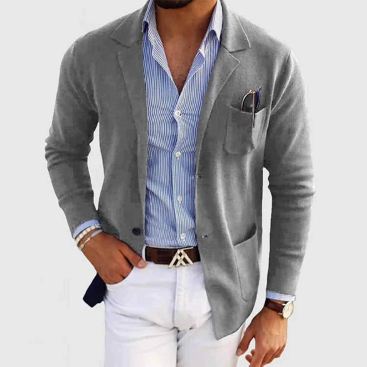 Men's button-front resort blazer
