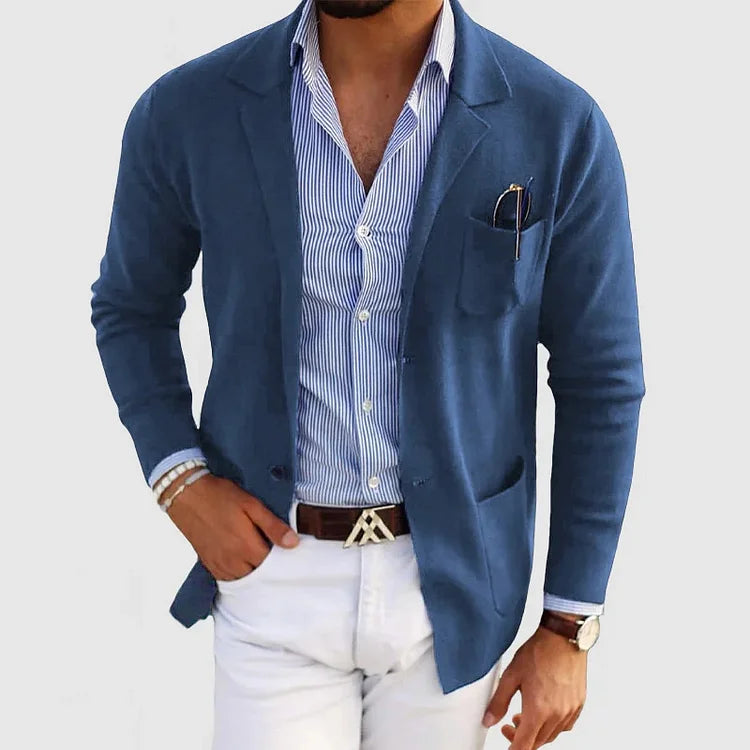 Men's button-front resort blazer
