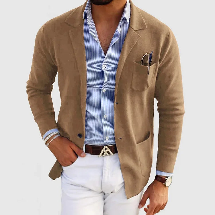 Men's button-front resort blazer