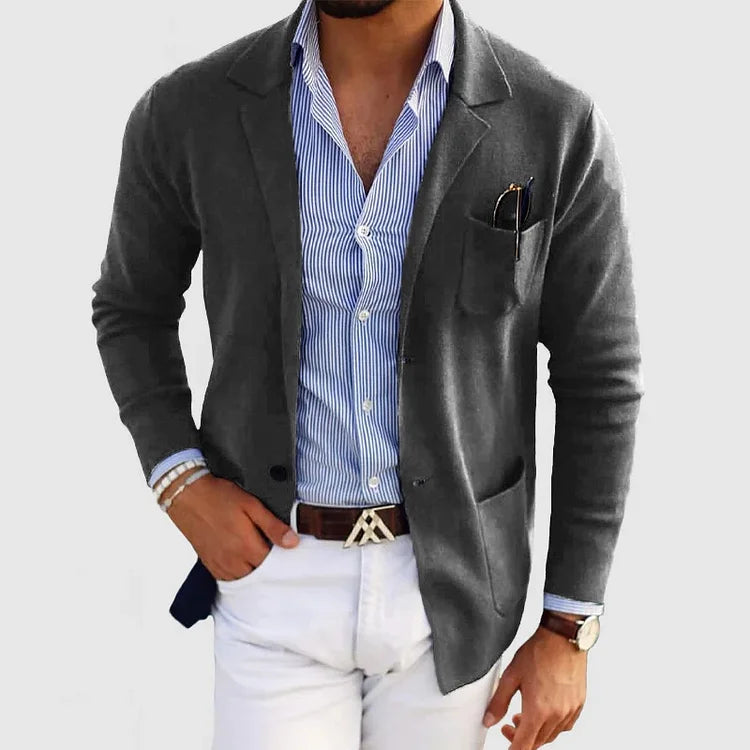 Men's button-front resort blazer
