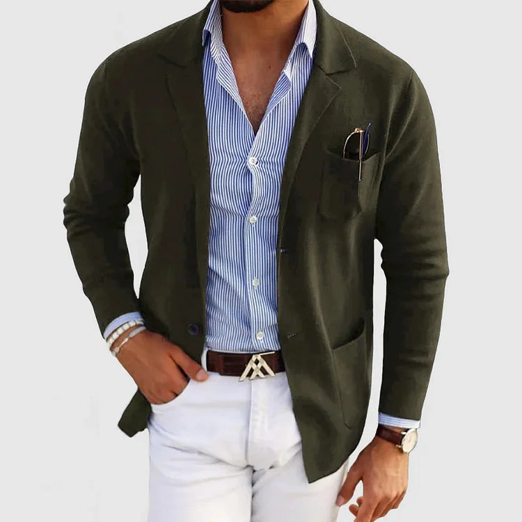 Men's button-front resort blazer