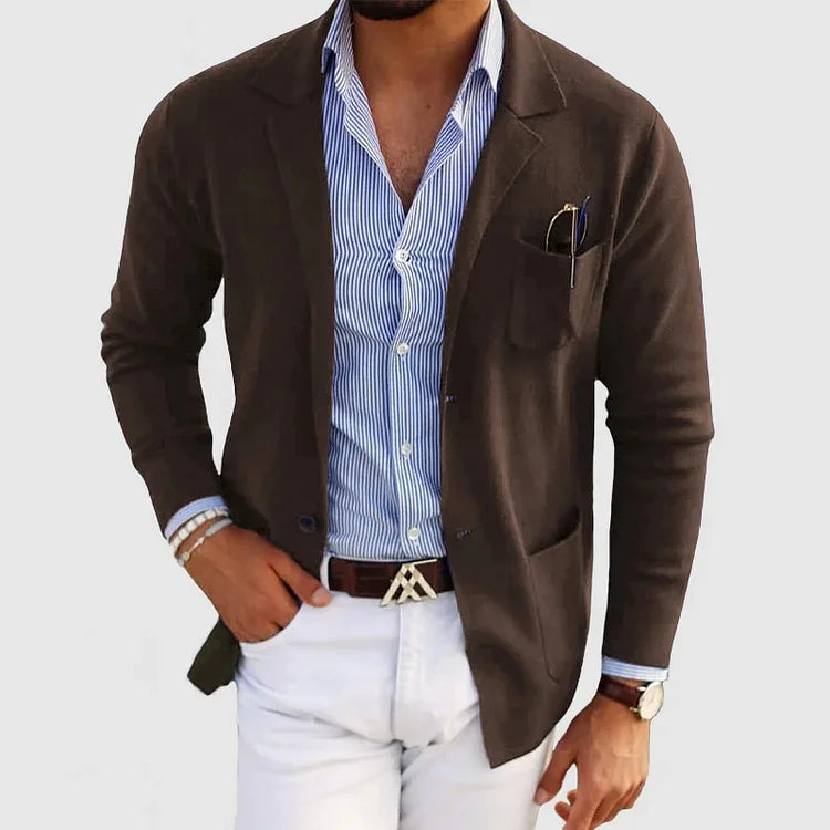 Men's button-front resort blazer