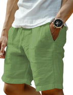 Men's drawstring knee-length vacation shorts