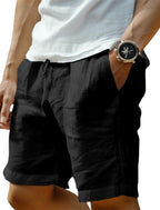 Men's drawstring knee-length vacation shorts