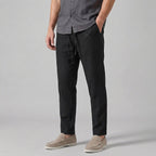 Men's drawstring tapered summer trousers