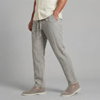 Men's drawstring tapered summer trousers