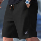 Men's drawstring waffle-texture summer shorts