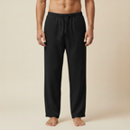 Men's drawstring wide-leg summer trousers