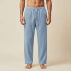 Men's drawstring wide-leg summer trousers