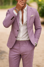 Men's fitted two-piece summer suit