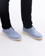 Men's high loafers with slip-on construction