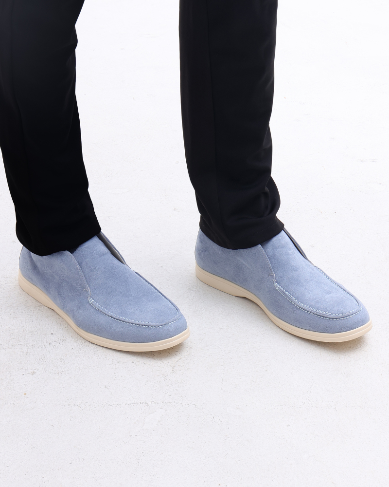 Men's high loafers with slip-on construction