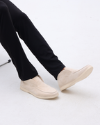 Men's high loafers with slip-on construction