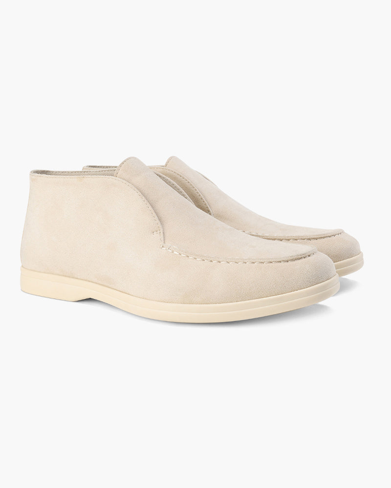 Men's high loafers with slip-on construction