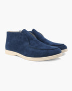 Men's high loafers with slip-on construction