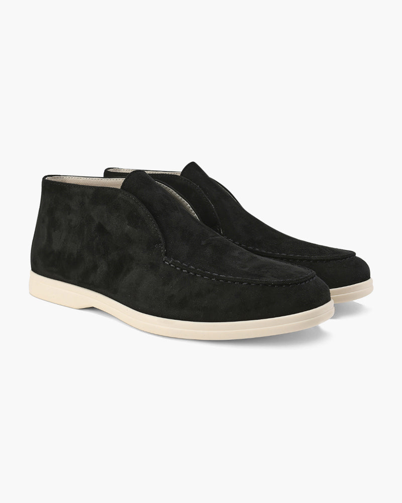 Men's high loafers with slip-on construction