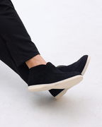Men's high loafers with slip-on construction