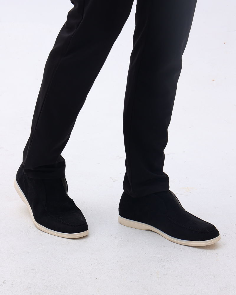 Men's high loafers with slip-on construction